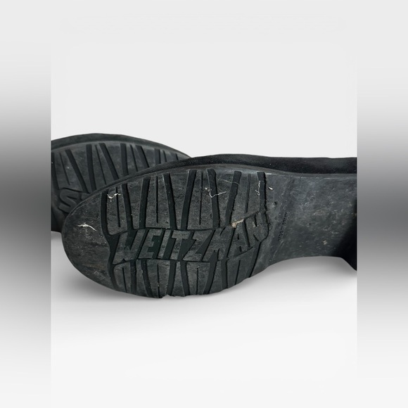 Stuart Weitzman 5050 over-the-knee boots in black suede with a stretch back - Picture 4 of 10